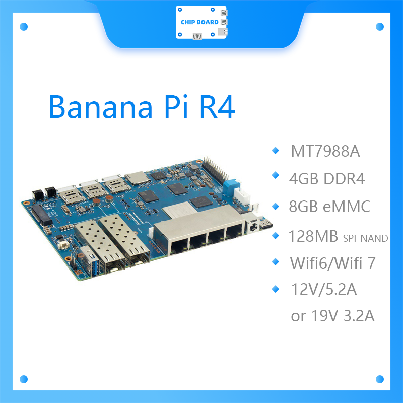 Carte Banana Pi BPI R4 Wifi 7  - Bananapi Bpi R4 Wifi 7 avis et prix